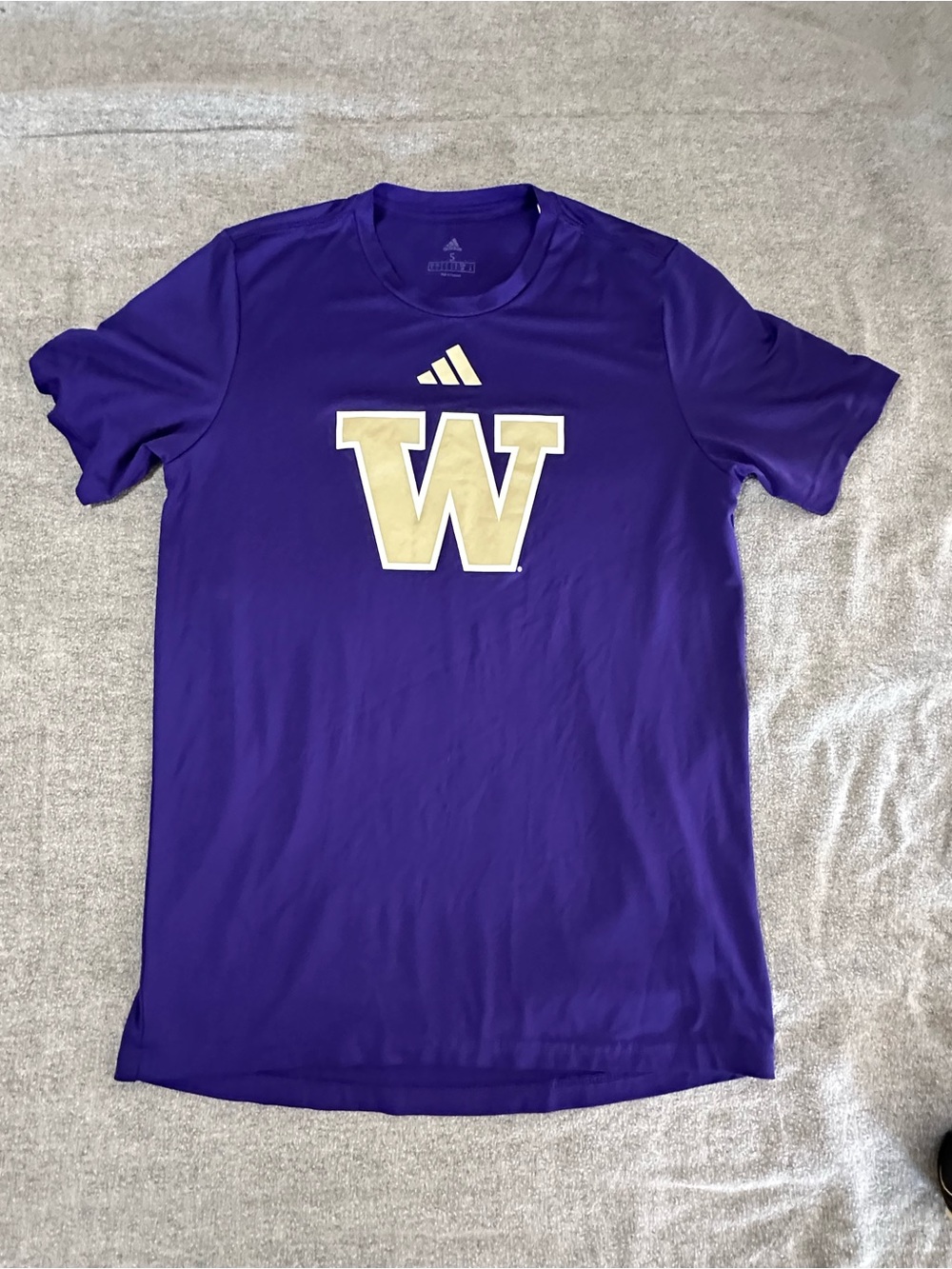 adidas Men’s Purple Tee with Gold 'W' Chest Logo